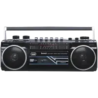BT Radio Recorder, Cassette player/recorder with automatic recording level and autostop function, 4 band radio MW/FM/SW1-2, USB/SD inputs with playback of MP3 files, Wireless connection to listen to wireless music from Smartphone and Tablet, Black