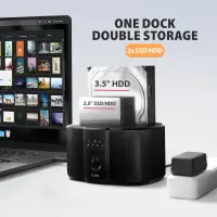 Axagon ADSA-SC HDD/SSD dokkimisjaam USB 3.2 Gen 1 (3.1 Gen 1) Type-C Must – pilt 7