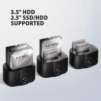 Axagon ADSA-SC HDD/SSD dokkimisjaam USB 3.2 Gen 1 (3.1 Gen 1) Type-C Must – pilt 8