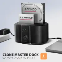Axagon ADSA-SC HDD/SSD dokkimisjaam USB 3.2 Gen 1 (3.1 Gen 1) Type-C Must – pilt 10