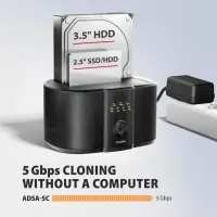 Axagon ADSA-SC HDD/SSD dokkimisjaam USB 3.2 Gen 1 (3.1 Gen 1) Type-C Must – pilt 11