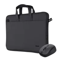 NB CASE BOLOGNA 16&amp;quot; +MOUSE SET/BLACK 24988 TRUST