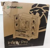 SALE OUT. Gamemax | Case | INFINITY PRO BK | ATX | Gamemax Case | INFINITY PRO BK | ATX | DAMAGED PACKAGING AND GLASS. DETACHED AND WARPED GLASS TOP FIXTURE