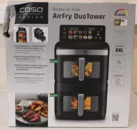 SALE OUT. Caso 03189 DuoTower Double Air Fryer, Total capacity 12.4 L, Black | Caso Double Air Fryer | AirFry DuoTower | Capacity 12.4 L | Black | DAMAGED PACKAGING | 24 month(s) – pilt 2
