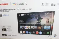 SALE OUT. Sharp 75JP7265E 75" (189cm) 4K Ultra HD QLED MiniLED Google TV, HARMAN/KARDON Speaker System | SALE OUT. Sharp 4K QLED TV | 75JP7265E | 75 | Smart TV | Google TV | UHD | DAMAGED PACKAGING – pilt 5