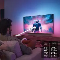 Philips 85MLED910/12 teler 2,16 m (85") 4K Ultra HD Nutiteleri funktsioon WiFi Must