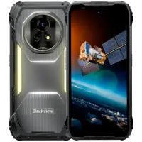 Blackview XPLORE 2 Satellite Rugged Phone 5G 6.73 inch AMOLED 3200x1440 120Hz 12+256GB MT 8300 Octa-Core 3.35GHz 50MP Front 50+20MP Rear Cam Night Vision WiFi6 BT5.4 20000mAh 120W Gorilla Glass 5 MIL-STD-810H Android 15,Black