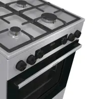 Gorenje G600 GK6C4XF pliit Eraldiseisev pliit Gaas Must, Roostevaba teras