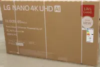 SALE OUT. LG 65NU800B3LA 65" (164 cm) 4K NANO UHD Smart TV | SALE OUT. | LG NANO 4K AI TV | 65NU800B3LA | 65 | Smart TV | webOS | UHD | Black | DAMAGED PACKAGING