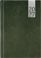 Raamatkalender PÄEV A5, kõvaköide, lederiinkaaned (TUMEROHELINE) 00035/40007