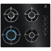 Electrolux 600, laius 59 cm, must - Integreeritav gaasipliidiplaat