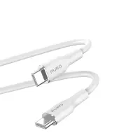 Puro Soft, USB-C / USB-C, 1,5 m, valge - Kaabel