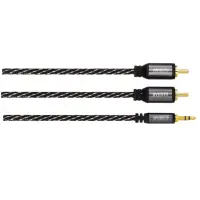 Avinity 2 RCA - 3,5mm, 1,5 m, must/hall - Audio kaabel