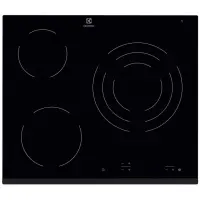 Electrolux, laius 59 cm, raamita, must - Integreeritav keraamiline pliidiplaat