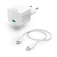 Hama Wall charger and Lightning cable, 20W, valge - Vooluadapter kaabliga