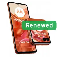 Motorola Renewed | Grade A | Razr 50 | 256 GB | Spritz Orange | 5G | O