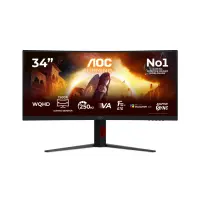 AOC G4 CU34G4ZCA PC lamekuvar 86,4 cm (34") 3440 x 1440 pikslit Wide Quad HD Must, Punane
