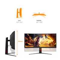AOC G4 CU34G4ZCA PC lamekuvar 86,4 cm (34") 3440 x 1440 pikslit Wide Quad HD Must, Punane – pilt 18