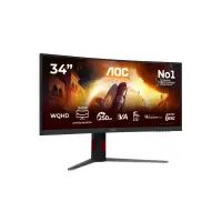 AOC G4 CU34G4ZCA PC lamekuvar 86,4 cm (34") 3440 x 1440 pikslit Wide Quad HD Must, Punane – pilt 19