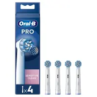 Braun Oral-B Sensitive Clean PRO, 4 tk, valge - Lisaharjad