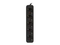 LANBERG Power strip 5x Shuko 3m black