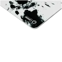 Full print white and black design, Bottom is black rubber with embossed LORGAR logo, with double side edge stitching