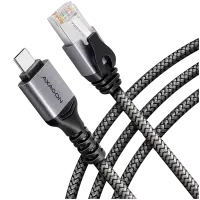 AXAGON ADE-CM15 USB-C 3.2 Gen 1 - RJ-45 cable, Gigabit Ethernet 10/100/1000, 1.5m, braid