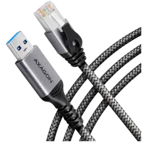 AXAGON ADE-AM15 USB-A 3.2 Gen 1 - RJ-45 cable, Gigabit Ethernet 10/100/1000, 1.5m, braid