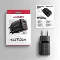 Axagon ACU-PQ33 mobiilseadme laadija Universaalne, Nutikell, Nutitelefon, Akupank, Mobiiltelefon, Tahvel Must Vahelduvvool Kiirlaadimine Hoonesisene – pilt 5