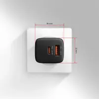 Axagon ACU-PQ33 mobiilseadme laadija Universaalne, Nutikell, Nutitelefon, Akupank, Mobiiltelefon, Tahvel Must Vahelduvvool Kiirlaadimine Hoonesisene – pilt 6