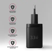 Axagon ACU-PQ33 mobiilseadme laadija Universaalne, Nutikell, Nutitelefon, Akupank, Mobiiltelefon, Tahvel Must Vahelduvvool Kiirlaadimine Hoonesisene – pilt 7