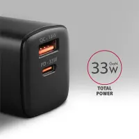 Axagon ACU-PQ33 mobiilseadme laadija Universaalne, Nutikell, Nutitelefon, Akupank, Mobiiltelefon, Tahvel Must Vahelduvvool Kiirlaadimine Hoonesisene – pilt 9