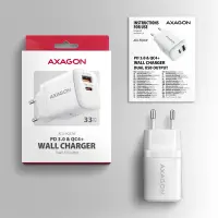 Axagon ACU-PQ33W mobiilseadme laadija Universaalne, Tahvel, Mobiiltelefon, Akupank, Nutitelefon, Nutikell Valge Vahelduvvool Kiirlaadimine Hoonesisene – pilt 7