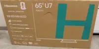 SALE OUT. Hisense 65U7SE 65" (164 cm) UHD MiniLED Smart TV | SALE OUT. | Hisense ULED MiniLED TV | 65U7SE | 65" | Smart TV | VIDAA OS | UHD | Black | DAMAGED PACKAGING
