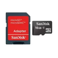 Sandisk microSD Card 16GB + Adapter 16 GB, MicroSDHC, SD adapter