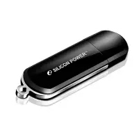 Silicon Power Mälupulk 16GB LuxMini 322 16 GB, USB 2.0, Must