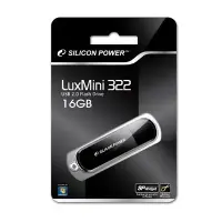 Silicon Power Mälupulk 16GB LuxMini 322 16 GB, USB 2.0, Must – pilt 3