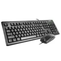 A4Tech Keyboard and Mouse set KM-720+OP-620D Multimedia, Wired, Keyboard layout EN/LT, Keyboard - PS2; Mouse - USB, Black, No, Wireless connection No, Mouse included, Numeric keypad, 585 g