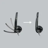 Logitech | Computer headset | H390 | Built-in microphone | USB Type-A | Black – pilt 21