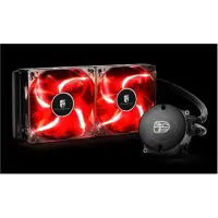deepcool Maelstorm 240T, cpu liquid cooler, 240mm radiator, two RED PWM LED fan, Universal
