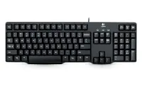Logitech K100 Multimedia, Keyboard layout EN/RU, Black, Russian, Numeric keypad, PS/2