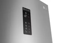 LG Refrigerator GBB59PZFZS Free standing, Combi, Height 190 cm, A++, No Frost system, Fridge net capacity 225 L, Freezer net capacity 93 L, Display, 37 dB, Inox