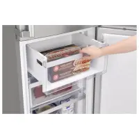 LG Refrigerator GBB59PZFZS Free standing, Combi, Height 190 cm, A++, No Frost system, Fridge net capacity 225 L, Freezer net capacity 93 L, Display, 37 dB, Inox