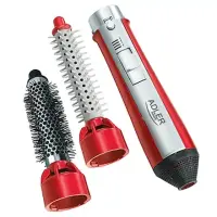 Hair styler Adler Warranty 24 month(s), Number of temperature settings 3, 550 W, red/silver