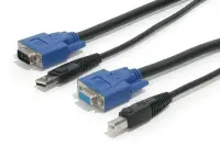 Newstar KVM Switch cable, USB KVM-kaabel 3 m Must