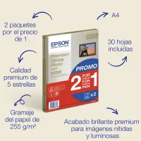 Epson Premium Glossy Photo Paper 1 eest 2, DIN A4, 255g/m², 30 sheets – pilt 3