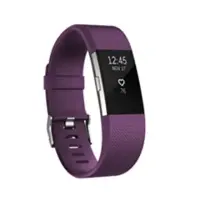 Fitbit Charge 2  Fitness tracker, OLED, Heart rate monitor, Activity monitoring 24/7, Waterproof, Bluetooth, Plum/stainless steel