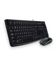 Logitech MK120 Keyboard and Mouse Set, Wired, Mouse included, RU, USB Port, Black