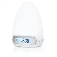 Muse Nature Clock radio ML-30CR White, LCD display with white LED backlight and dimmer