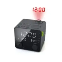 Muse Projection Clock radio M-189P Black, 3 White LED displays with dimmer control (high/low/off): 0.9” White LED display for time and frequency, 0.4” LED display for alarm 1 &amp;amp; 2